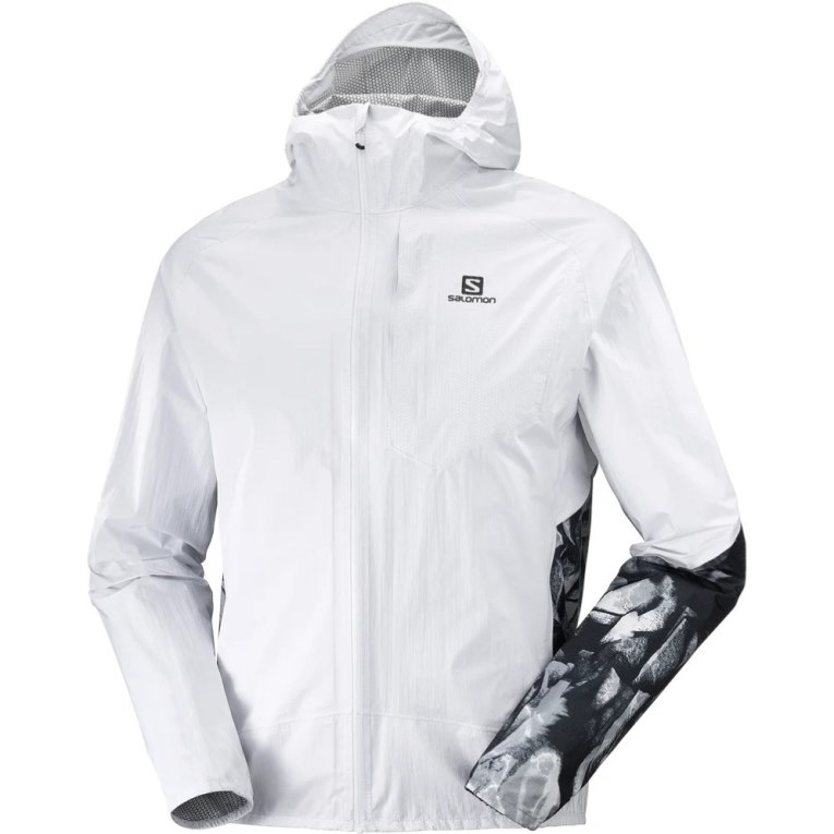 White Salomon Bonatti Waterproof Men's Shell Jackets | PH 49612V